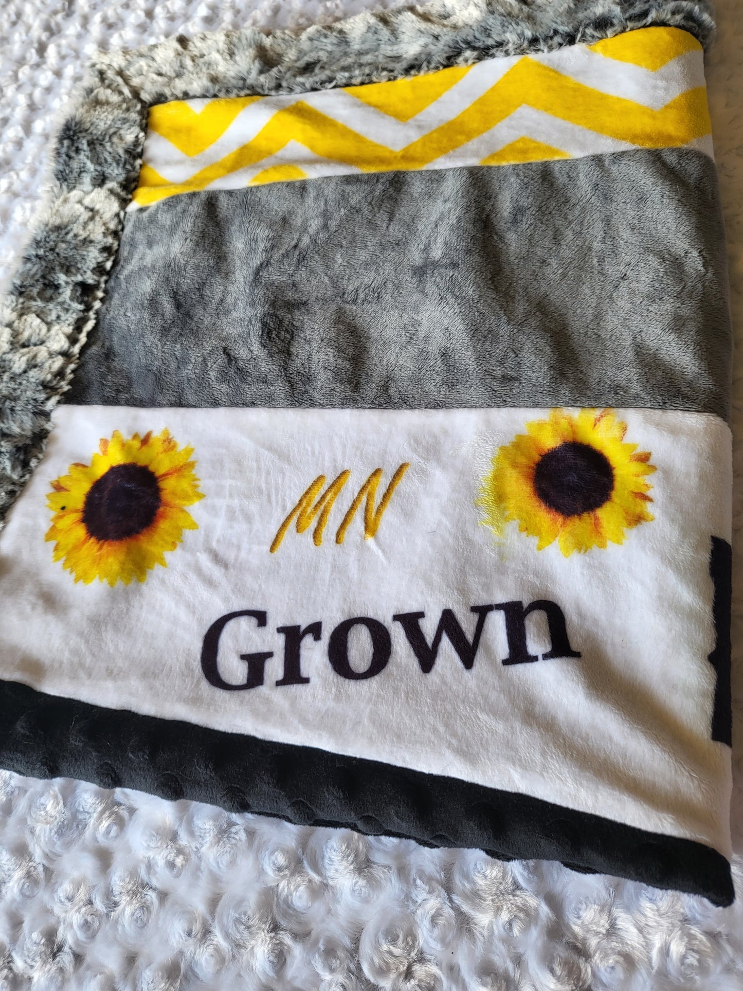 Baby size minky blanket -MN grown