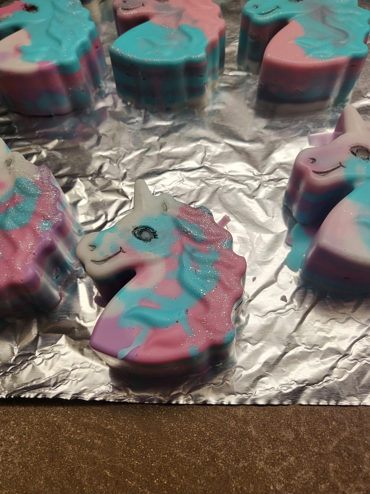 Homemade goat milk soap - unicorn