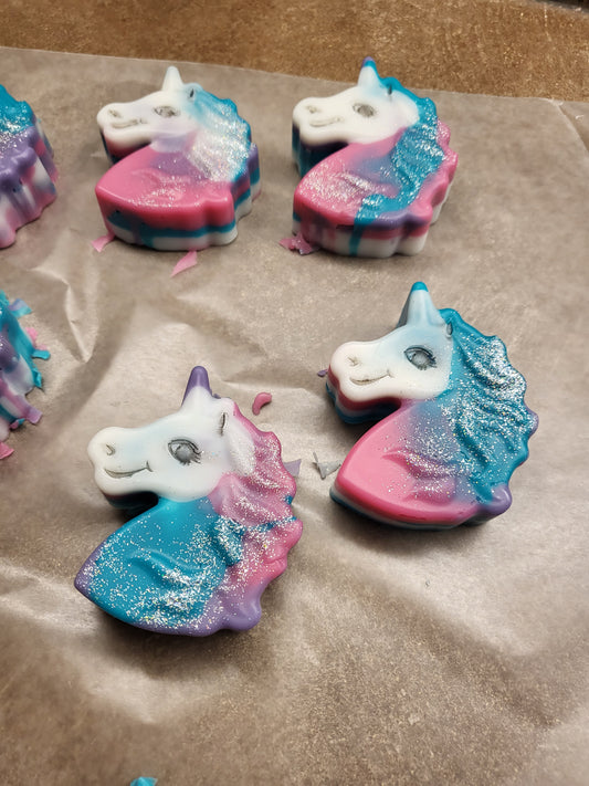 Homemade goat milk soap - unicorn